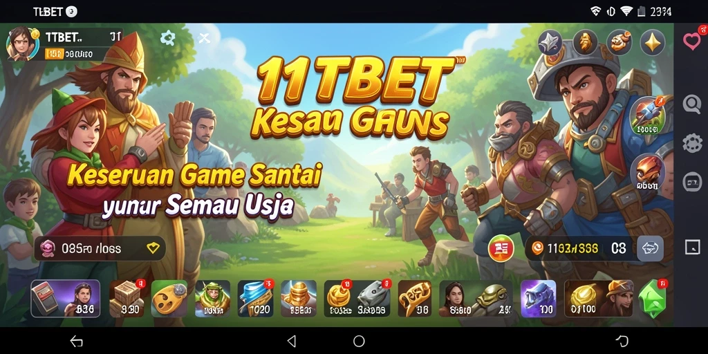 Tampilan gameplay 11TBET yang cerah dan mengasyikkan.