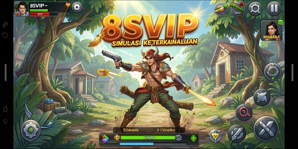Tangkapan layar dari gameplay 8SVIP yang menampilkan simulasi mendalam.