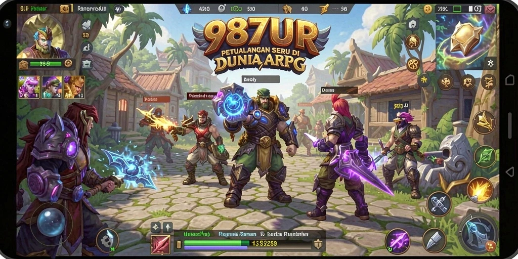 Tampilan menarik dari gameplay ARPG 987UP dengan pertempuran seru.