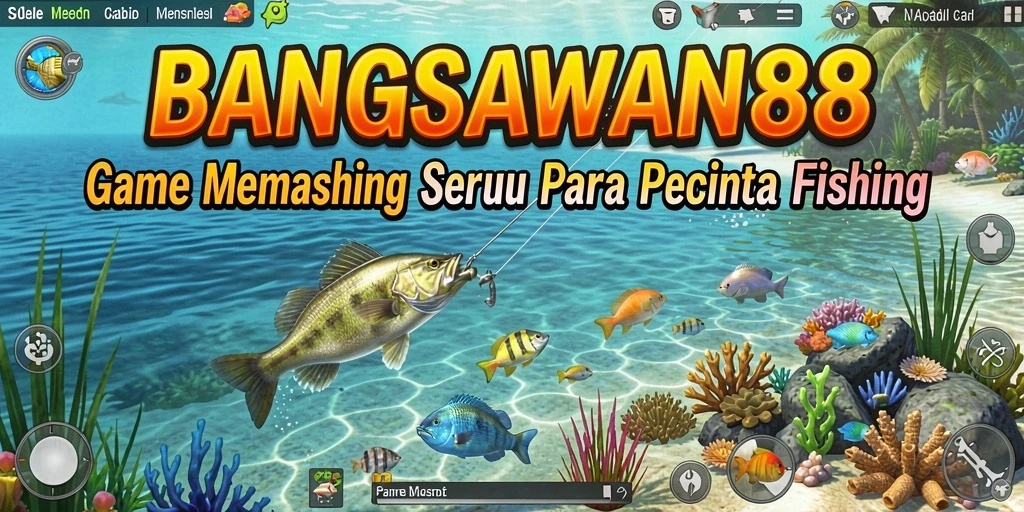 Gameplay seru dalam BANGSAWAN88 saat memancing di laut.