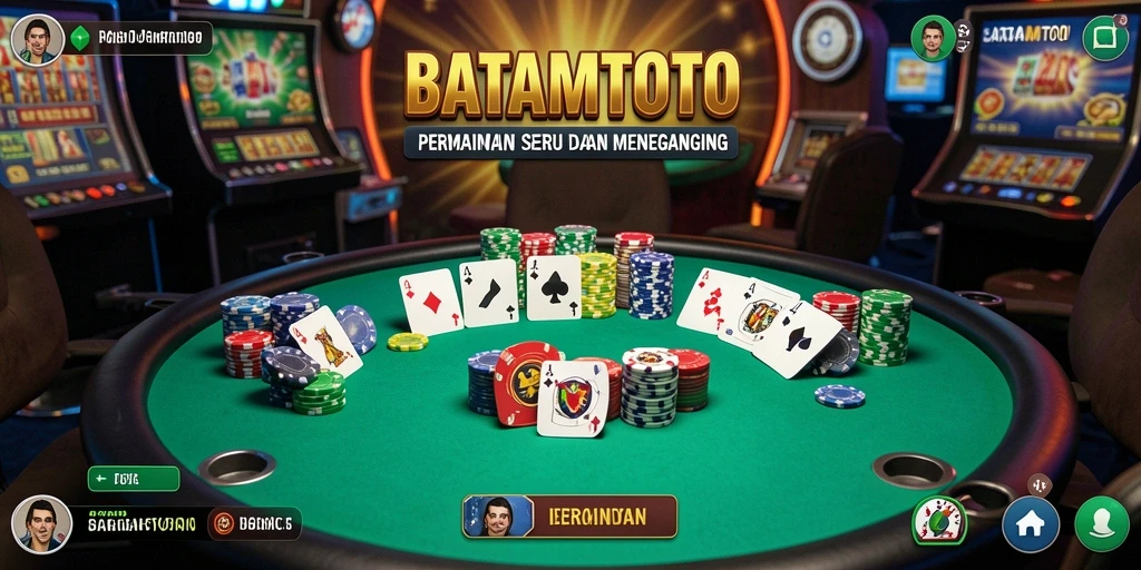 Tampilan gameplay Poker yang seru dan mengasyikkan di BATAMTOTO.