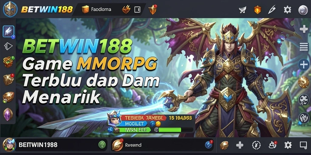 Skrinsut BETWIN188 menampilkan aksi seru dalam game MMORPG.