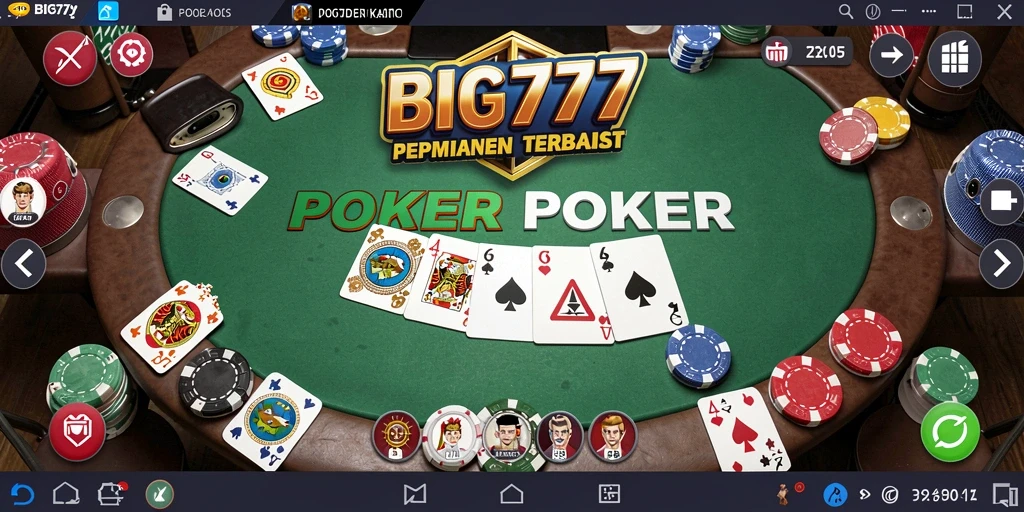 Screenshot BIG777 menampilkan gameplay intens dari permainan Poker.