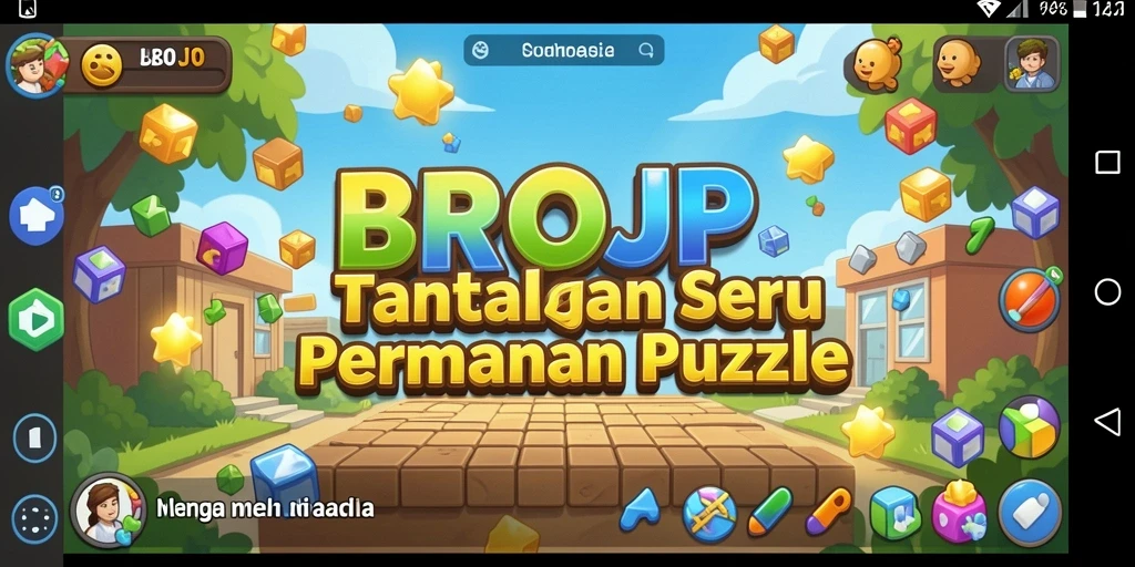 Screenshot permainan BROJP yang menunjukkan tantangan puzzle menarik.