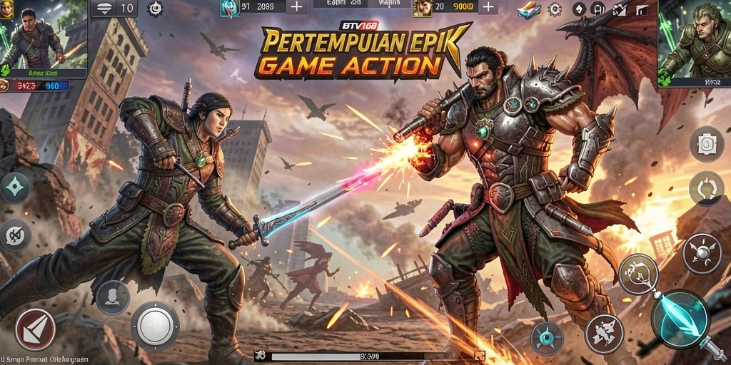 Screenshot BTV168 menampilkan aksi pertempuran yang intens dan grafis menawan.