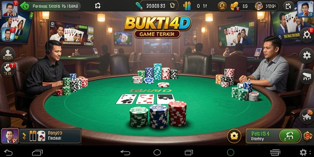 Tampilan gameplay BUKTI4D yang mendebarkan dengan banyak pilihan poker.