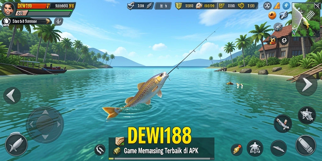 Tampilan gameplay DEWI188 menampilkan pengalaman memancing yang seru dan menarik.
