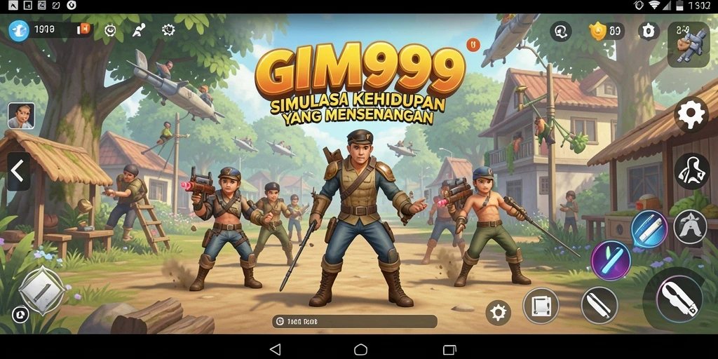 Screenshot GIM999 menampilkan gameplay simulasi yang menarik.