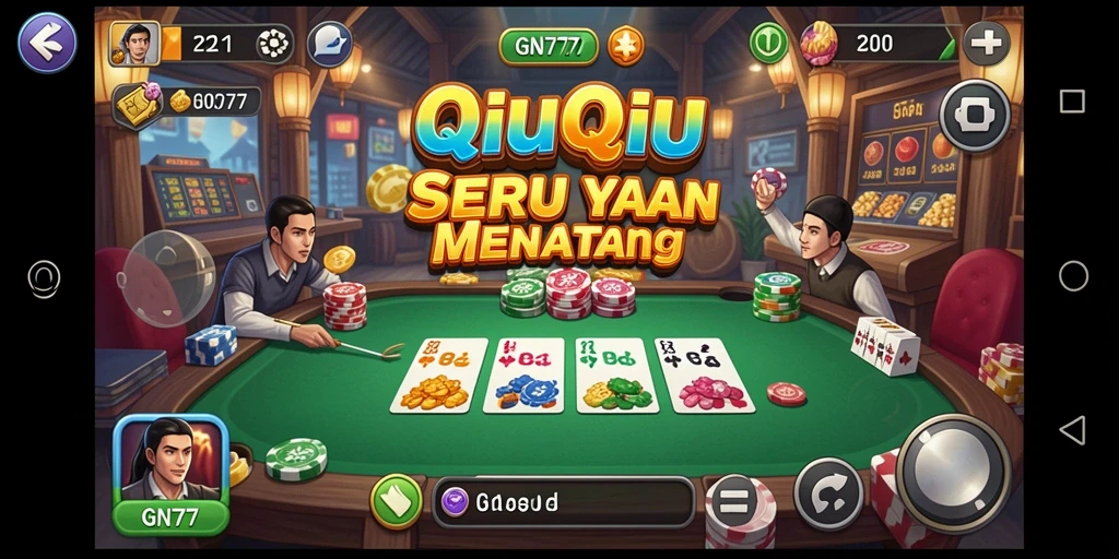 Tampilan gameplay menarik dari QiuQiu di GN777.
