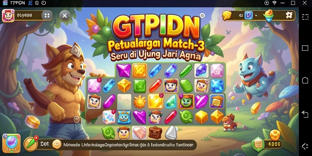 Tampilan gameplay seru GTPIDN dengan mekanisme Match-3 yang menarik.