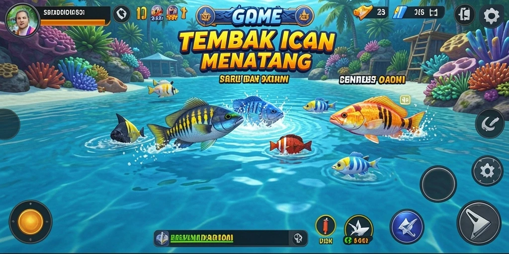 Tampilan gameplay ID66 dengan aksi tembak ikan yang seru.