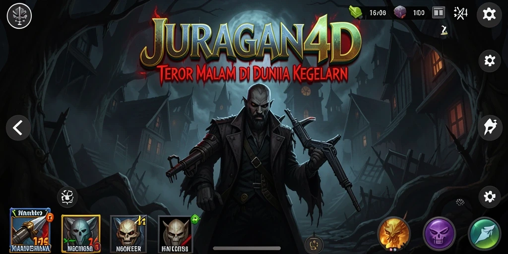 Screenshot gameplay JURAGAN4D dengan suasana menyeramkan dan ketegangan tinggi.