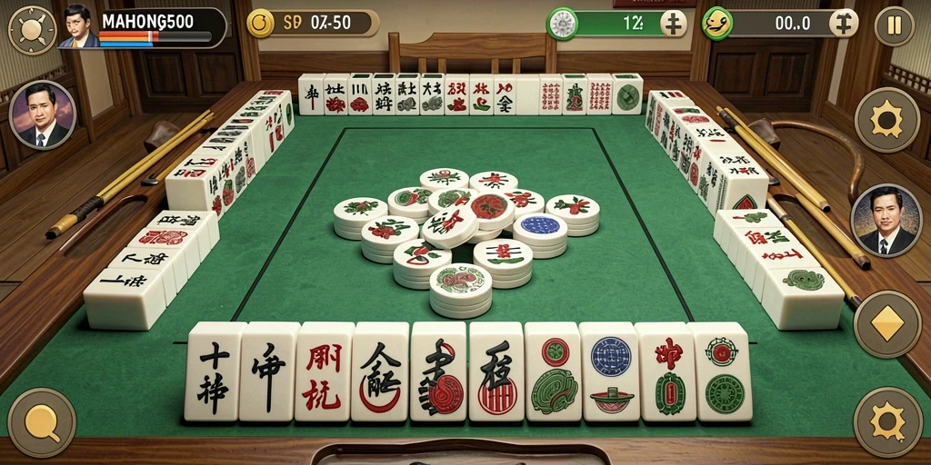 Tampilan gameplay seru dalam <strong>MAHJONG500</strong> yang penuh tantangan.
