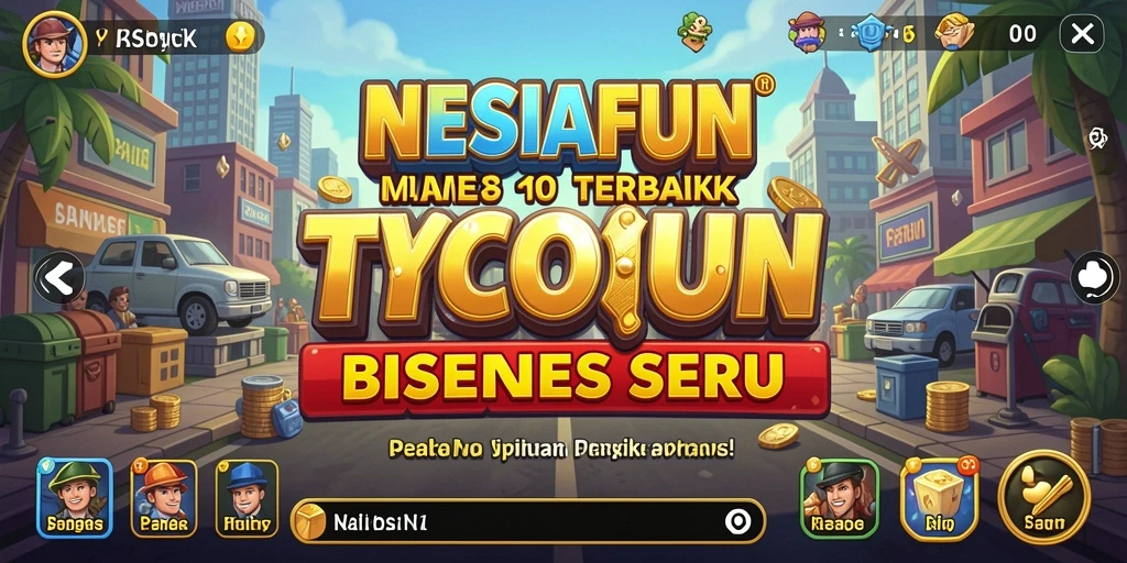 Tampilan gameplay menarik dari NESIAFUN yang menunjukkan strategi bisnis.