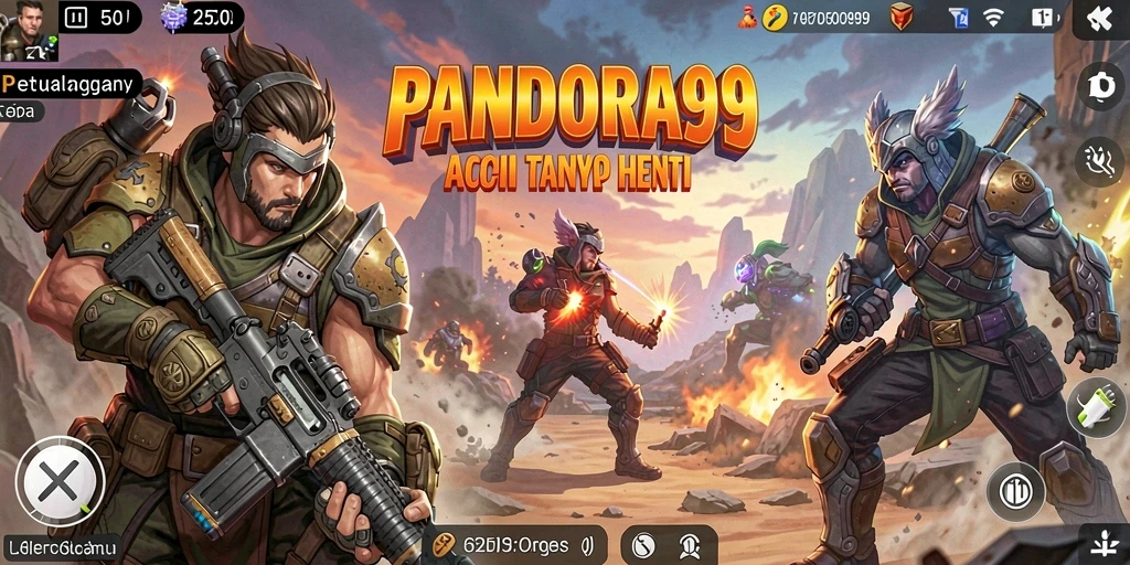 Tampilan aksi epik dari gameplay PANDORA99 yang menarik.