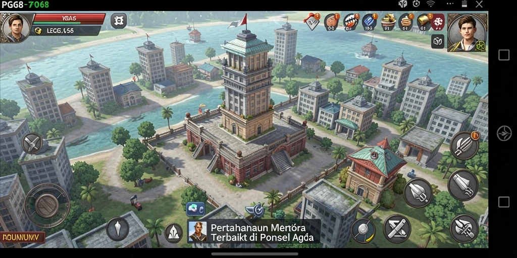 Gameplay PGG68 menampilkan pertahanan menara yang seru dan menantang.