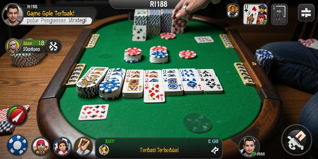 Tampilan gameplay Gaple yang seru dan interaktif di RI188.