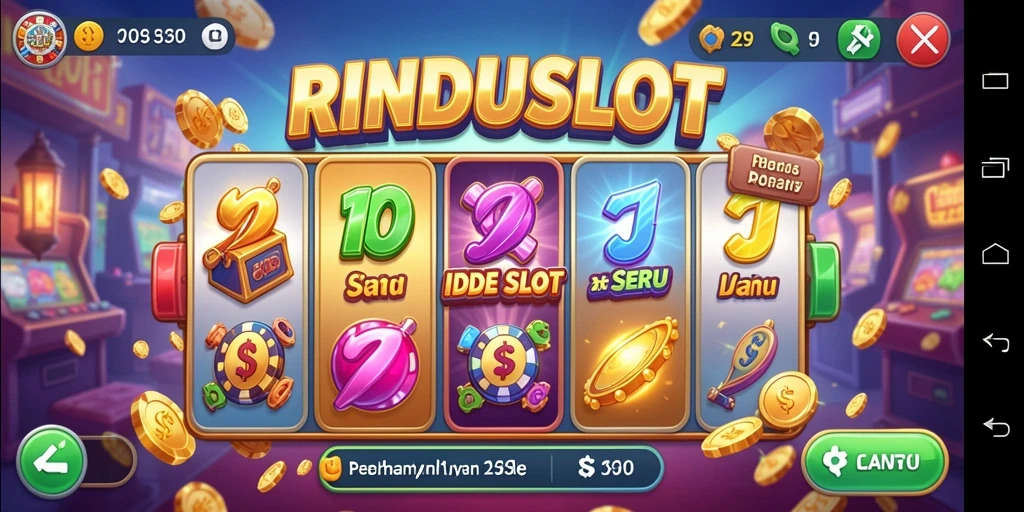 Screenshot RINDUSLOT menunjukkan gameplay seru dengan grafik menarik.