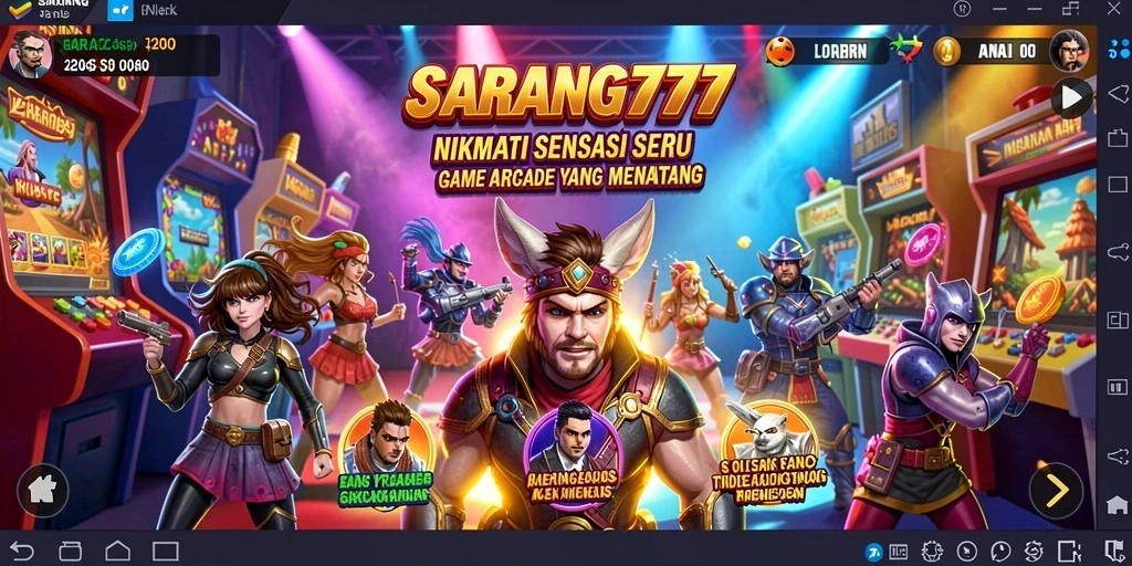 Tampilan gameplay SARANG777 yang penuh aksi dan tantangan seru.