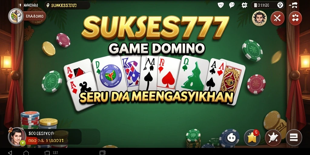 Tampilan gameplay seru Domino dalam SUKSES777.