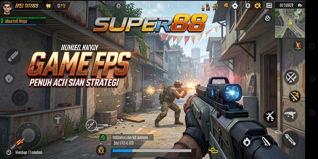Tampilan aksi mendebarkan dalam SUPER88 saat pertempuran intens.