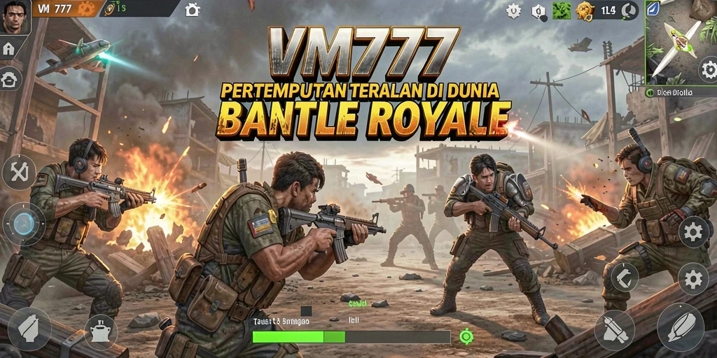 Screenshot gameplay VM777 yang menunjukkan aksi seru dalam Battle Royale.