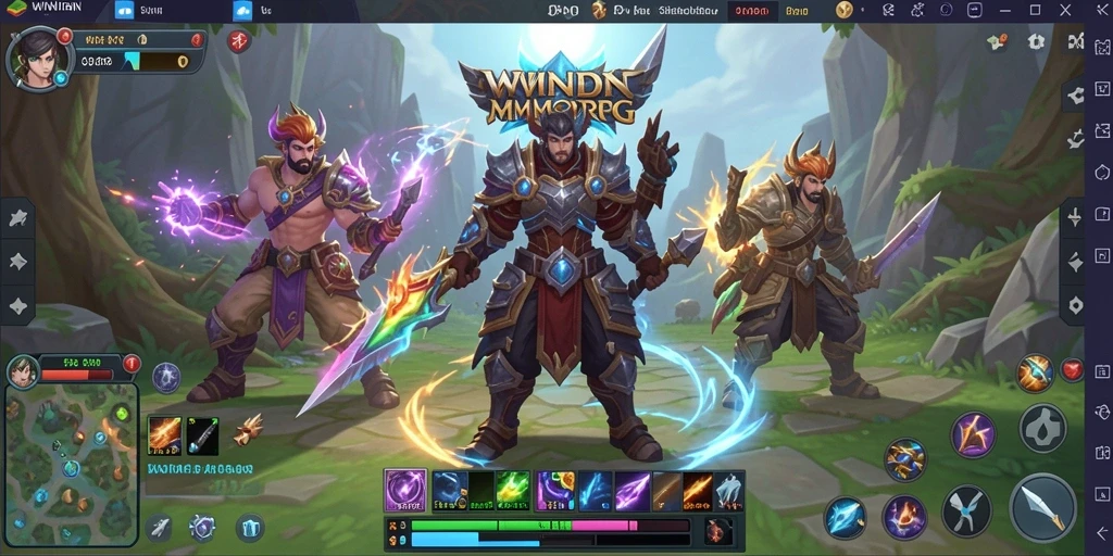 Tampilan gameplay epic dalam dunia MMORPG WINIDN yang imersif.